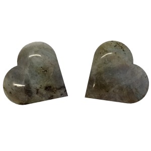 Labradorite Polished Puff Heart 30mm